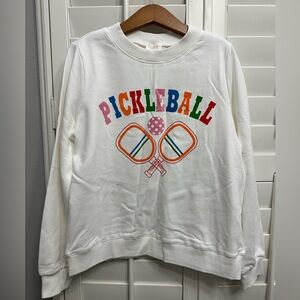 Fate Pickleball Graphic Sweatshirt – White – Size Small (NWOT)